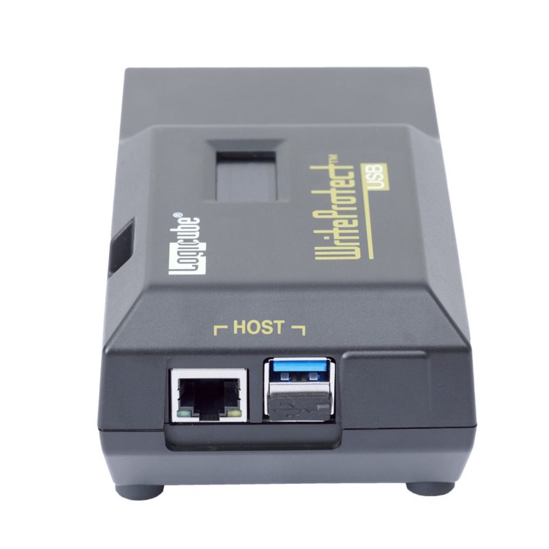 End view of Write Protect USB showing Host Connections